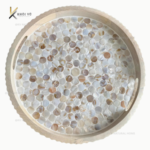 Elegante Juego de Bandejas para Servir de Madera y Nácar Hechas a Mano, Personalizadas en Oro, para Presentación y Decoración de Alimentos, OEM ODM - Product Image 2