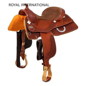Selle Western de luxe en cuir véritable, faite à la main, confortable et durable, pour l'équitation, le ranch et les sentiers. - Product Image 1