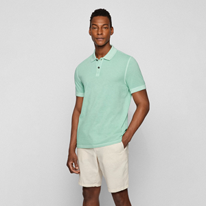 Polo de Manga Corta para Hombre, Color Verde Sólido, con Logotipo Personalizado de Alta Calidad, Transpirable, de Algodón, Informal, para Golf - Product Image 1