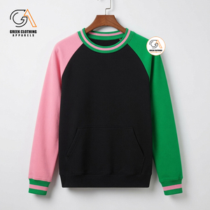 Sweat-shirt en molleton blanc Alpha Kapa Sorror pour femme, col rond, éco-responsable, séchage rapide, respirant, avec poche, en coton tricoté, décontracté - Product Image 4