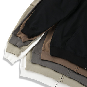 Factory Direct Zip Up Hoodie Heavyweight Cotton Fleece Oversized Full Zip Hoodies Streetwear Casual Winter Apparel Hoodies Men - Product Image 4