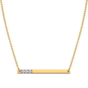 Collar de Diamantes Minimalista con Acento Lateral Brillante y Diseño Horizontal Moderno y Elegante - Product Image 1
