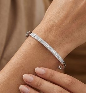 Moissanite Luxury Prong <b>Set</b> Round <b>Bangle</b> in 925 Sterling Silver Rhodium Plated for Party Wedding & Anniversary Gift KLSB20519 - Product Image 1
