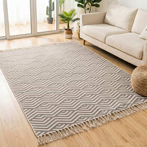 Ethnic Printed Cotton Area Rug for Bedroom Coffee <b>Table</b> & Contemporary Boho Home - Product Image 6