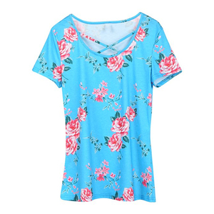 Most Popular <b>Top</b> Trending Breathable Eco Friendly Womens Digital Printing 100% Cotton T Shirt All Sizes Available All Seasons - Product Image 5