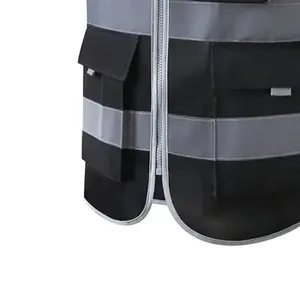 Custom Brand Logo High Design Wholesale Price High Manufacturing Safety Vests For <b>Men</b> Washable Wear Best Safety Vests For <b>Men</b> - Product Image 6
