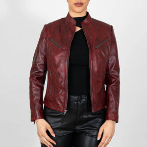 New Design Winter Wear Affordable Range Women Leather Crop Jacket Trendy Outfit in Market Women Leather Crop Jacket OEM Service - Product Image 5