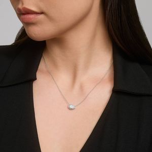East-West Bezel Solitaire Pendant <b>Necklace</b> With 1.5 CTW Pear Shaped Lab-Grown Diamond in Yellow Gold - Product Image 6