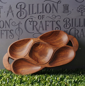 Bandeja de Servicio Multifuncional de Madera Moderna de Primera Calidad para Aperitivos, Frutos Secos, Nueces y Namkeen - Product Image 5