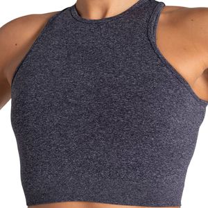 Custom Womens High Neck Seamless Sports Bra Crop <b>Top</b> Gym Fitness Yoga Stretch Breathable Activewear Custom OEM Wholesale - Product Image 5