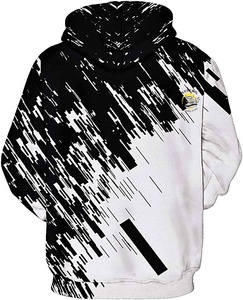 Sweat-shirt à capuche unisexe imprimé loup, coupe classique, imprimé par sublimation, décontracté, automne, tricoté, polyester - Product Image 5