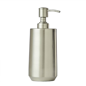 Modern Stainless Steel Soap Dispenser <b>Brushed</b> Nickel Finish Metal Hand Wash Pump <b>Bottle</b> for Luxury Hotel Bathroom Sets - Product Image 1
