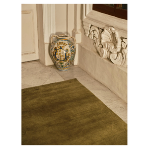 Tapis tissé à la main Olive Taupe, tapis d'appoint premium tissé à la main Olive Brown, tapis texturé uni fait main - Product Image 5