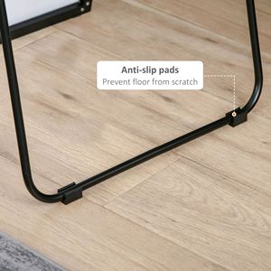 Specchio a Figura Intera Versatile con Cornice Nera in Alluminio, Opzioni Autoportanti o da Parete per Camera da Letto, Soggiorno, Casa, Stile Arcuato - Product Image 6