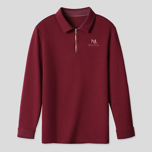 Polos de manga larga para hombre de alta calidad, estilo casual y urbano, material ligero, perfecto para el verano o para usar en interiores. - Product Image 1