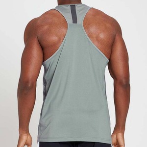 Débardeur pour homme en polyester tricoté, bleu uni, à séchage rapide, col rond, décontracté, sans manches - Product Image 3