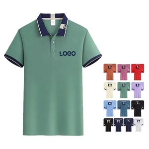 Maillot de golf personnalisé pour homme à manches courtes, en tissu tricoté soie/coton avec motif imprimé, pour votre propre marque - Product Image 1