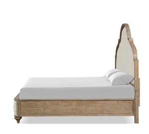 Cama Tapizada de Estilo Mid-Century Directo de Fábrica con Estructura de Madera y Cabecera Suave para Dormitorio, Hotel y Apartamento - Product Image 3
