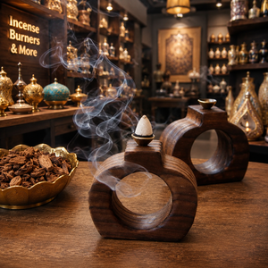 Brûleur à Bakhoor en Bois d'Acacia avec Calligraphie Arabe Sculptée, Porte-Encens Oud, Bol en Laiton, Décoration de Luxe pour la Maison Islamique, Cadeau Ramadan Aïd - Product Image 5