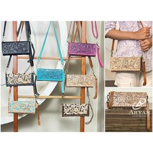 Bolso Bandolera Pequeño de Moda 2026, Cartera, Monedero, Bolso de Mano de Cuero Vacuno Genuino Hecho a Mano, Mini Bolso de Diseño para Mujer - Product Image 1