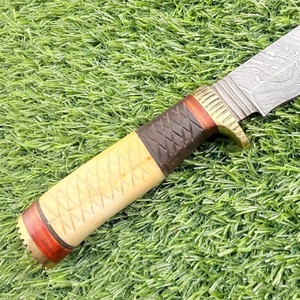 Custom Handmade Carbon Steel Hunting <b>Knife</b> 13 Inch <b>Bone</b> <b>Handle</b> with Brass Bolster Ambidextrous Durable-THEWIZ CRAFTS - Product Image 3