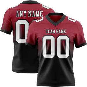 Maillots de football américain personnalisés pour équipe avec numéros imprimés et manches courtes, 100 % polyester, vêtements de sport pour adultes uniquement - Product Image 1
