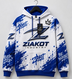 Sudadera con Capucha Deportiva de Moda, Gris, Blanco y Negro, con Diseño Degradado, Personalizada y Cosida, la Más Vendida de la Industria, Venta al Por Mayor Directa - Product Image 5