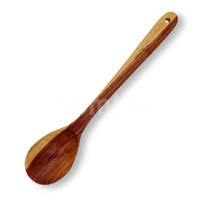 Espátula Cóncava de Madera de Teca Ecológica y Natural OEM, Segura para Alimentos, Sin Pintura ni Barniz, Halal, Cucharón de Madera Personalizado - Product Image 1