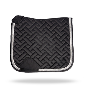 Tapis de selle de dressage avec cristaux, extérieur en coton respirant et rembourrage en polyester pour l'équitation et l'équipement équestre - Product Image 3