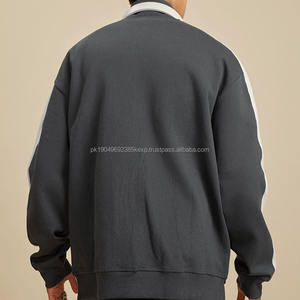 440G Heavyweight Full Face Zip up Hoodies y Jogger Set Custom Contraste Sports Chándal Fabricante - Product Image 5