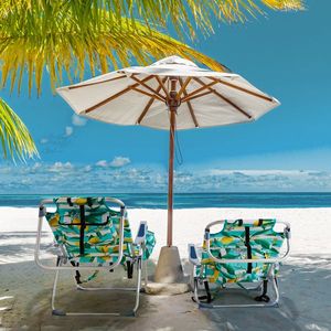 63*65*82cm Lemon Short Oxford Cloth Silver White Aluminum Tube Bearing 100kg Beach Chair - Product Image 6