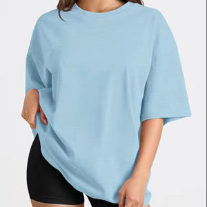 Camiseta con cuello en V para hombre, estilo hip hop, de secado rápido, transpirable, de corte regular, informal, suave, para fitness, ropa de verano, fina, para estar en casa, camisetas para mujer - Product Image 1