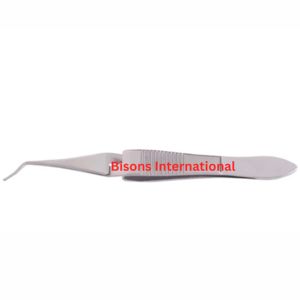Pinzas Esclerales BISONS de Alta Calidad para Microcirugía Oftálmica, Puntas Curvas de Acción Cruzada, CE ISO - Product Image 3