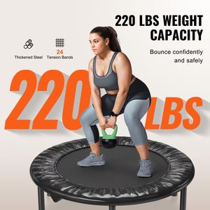 Mini Trampolino Fitness Pieghevole da 36 Pollici, Silenzioso per Esercizi Indoor, Carico Massimo 220 Libbre, Stabile per Allenamenti - Product Image 2