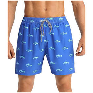 Trajes de Baño de Secado Rápido para Hombre con Forro de Compresión, Pantalones Cortos de Playa Impermeables y Transpirables, Traje de Baño Elástico de Verano - Product Image 1