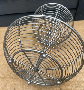 Silver Metal 2 Tier Fruit And Vegetable <b>Basket</b> Stand For Kitchen Countertop Dining <b>Table</b> Storage Organizer Rack From India - Product Image 3