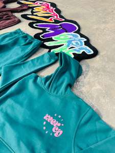 Chándal de invierno personalizado para hombre, con estampado acampanado, de algodón 100% de 480 g/m² de alto gramaje, largo completo, sublimación. - Product Image 6