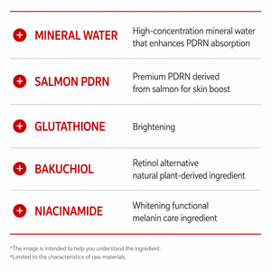 Crème raffermissante éclat de la peau coréenne Dr.Deep PDRN 52000, eau minérale, glutathion, niacinamide, soin hydratant et illuminateur - Product Image 6