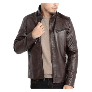 SHIFT SPORTS <b>Sheepskin</b> Shearling Leather <b>Jacket</b> Casual Flight Coat Zippered Closure Genuine Leather Fur Bomber <b>Jacket</b> - Product Image 1
