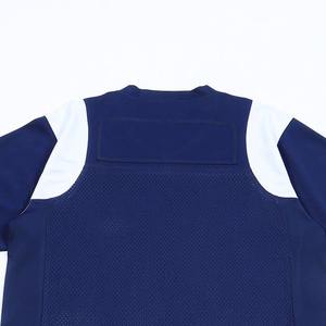 Custom Luxury Shoulder Cut Out T-<b>Shirt</b> for <b>Men</b> Streetwear High Quality mesh Blue Short Sleeve Tee with panel - Product Image 3