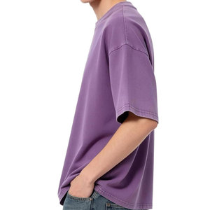 T-shirt à manches courtes pour hommes, personnalisé avec logo, effet délavé, séchage rapide et respirant, prix de gros - Product Image 3