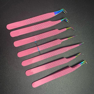 Pinzas Profesionales para Extensión de Pestañas, Color Oro Rosa, Acero Inoxidable de Grado Quirúrgico, Agarre Fuerte, Punta Fina - Product Image 6