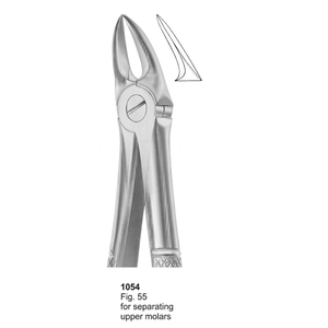 คีมถอนฟัน รุ่น Fig. 55 สำหรับการแยกฟันกรามบน (แบบอังกฤษ) |   สแตนเลสเกรดพรีเมียม - Product Image 2