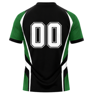 Customized Black Green White Sublimated Volleyball Jersey Short Sleeve Athletic Team Sports <b>Shirt</b> Training Tournament Apparel - Product Image 2