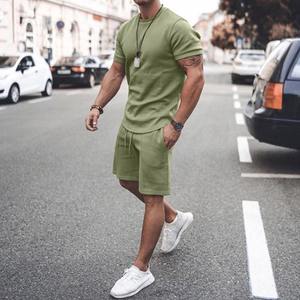 Nouvel ensemble de survêtement et short 2 pièces en coton pour homme, idéal pour le sport et la gym, collection été 2026 – Vente en gros - Product Image 6