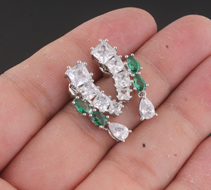 High Quality 5A Cubic Zirconia <b>Stud</b> <b>Earrings</b> <b>Silver</b> Plated 925 <b>Silver</b> Needle Hypoallergenic CZ <b>Earring</b> for Women Daily Wear Jewe - Product Image 5