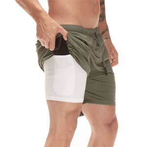Shorts de course décontractés en toile légers à séchage rapide, 5 pouces, anti-plis, taille élastique, en polyester, pour homme, vêtements de sport compressifs - Product Image 5