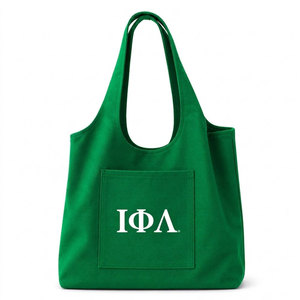 Iota Phi Lambda Sorority Women's Canvas Open Handbag with Greek Letters IPL Custom Logo Design Laptop <b>Storage</b> Women's Tote Bag - Product Image 4