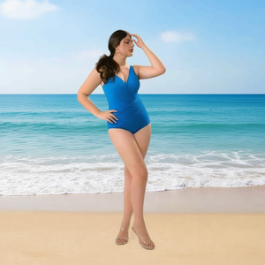 Traje de baño de una pieza HDJ de talla grande, control de abdomen, ropa de playa conservadora, monokini sexy, BZ77095 - Product Image 3