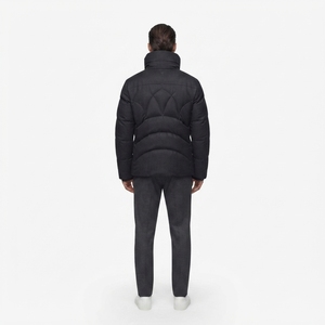 <strong>Men's</strong> Down Jacket <strong>Wool</strong> Nylon Structured Puffer Custom OEM Archival Gothic Arch <strong>Coat</strong> - Product Image 2